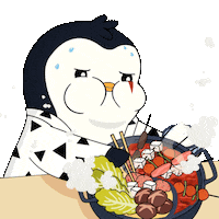 Hungry Hot Pot Sticker by Pudgy Penguins