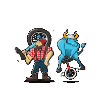 Paul Bunyan Babe Sticker by VisitBemidji
