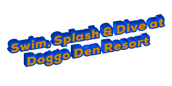 Splash Dive At Doggo Den Resort Sticker by DoggoDenJess