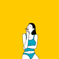sawako_kabuki weed smoking cigarette 2d animation GIF