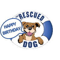 Trd Dogbirthday Sticker by The Rescued Dog