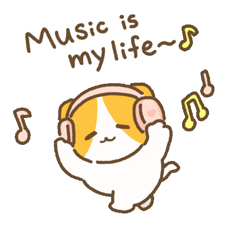 dreamncat music cat kitty kitten Sticker