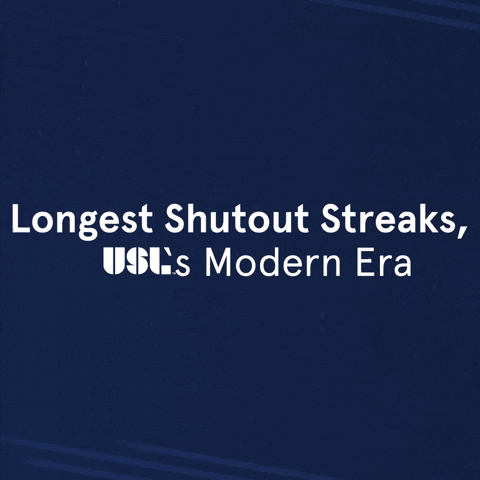 usl shutout streaks GIF by USL