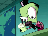 Staring Invader Zim GIF