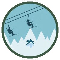 SkiUtah utah salt lake city ogden chairlift Sticker