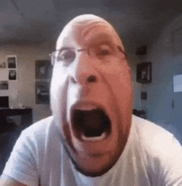 Angry Lawnmower Man GIF