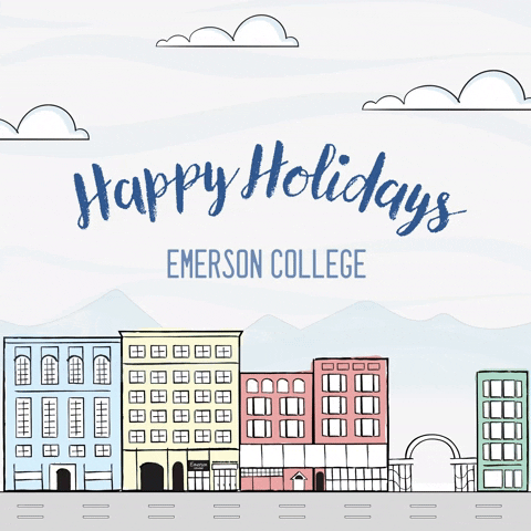Emerson Happy Holidays GIF by Emerson College