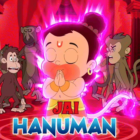 Animated Sticker Hanuman GIF by Chhota Bheem