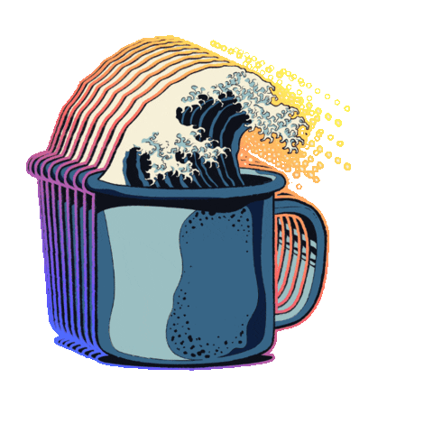 marsbrewco giphygifmaker coffee rainbow trippy Sticker