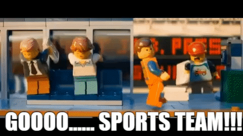lego movie go sports team GIF