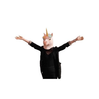 Unicorn Sup Sticker by Pablo Rivera