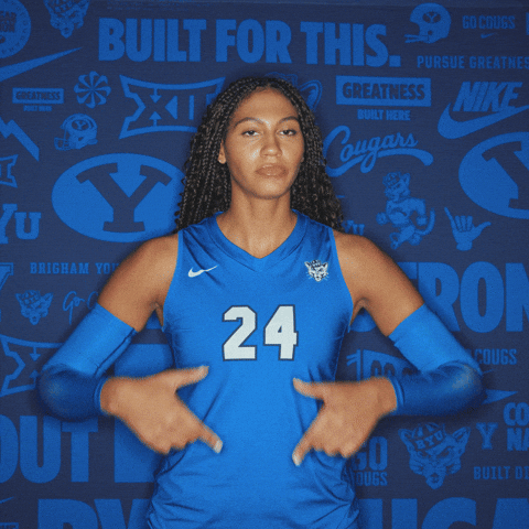 Ncaa Volleyball Go Cougs GIF by BYU Cougars