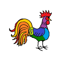 Rooster Chickens Sticker
