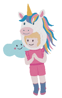 jimohanhee unicorn wish 구름 소원 Sticker