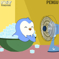 Sweating Heat Wave GIF by Pudgy Penguins