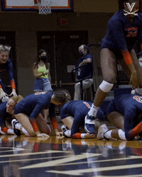 VirginiaAthletics virginiasports uvavolleyball leap frog uvavb GIF