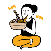 Nom Nom Eating Sticker by Burgreens