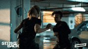 cinemax fight knife martial arts cinemax GIF