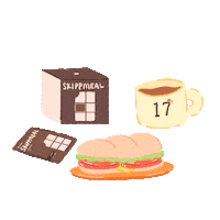 17beautyhouse healthy breakfast sandwich subway Sticker