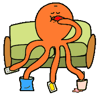 Happy Ice Cream Sticker by Jon Burgerman