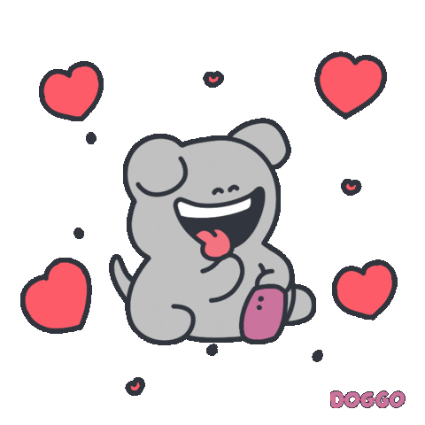 toffersdoggo giphyupload love dog i love you Sticker