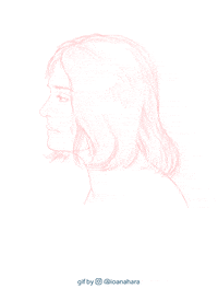 gloria steinem art portrait illustration process GIF by HARA