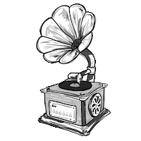 Record Player Sticker by Slam Disques