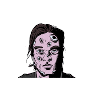 Eyes Head Sticker by Slam Disques