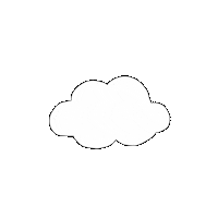 White Cloud Sky Sticker