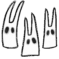 Happy White Rabbit Sticker