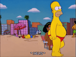 Episode 15 Beach GIF by The Simpsons