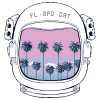 palm tree summer Sticker by Space Coast Office of Tourism