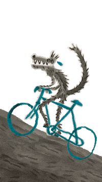 pjkorhonen exercise wolf cycle steep Sticker