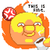 Angry On Fire Sticker by Apeironnft