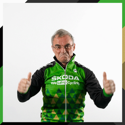 Happy Top GIF by Škoda We Love Cycling France