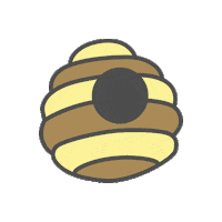 Bee Honeycomb Sticker by Beekrafty