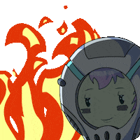 Animation Burning Sticker by Planet XOLO