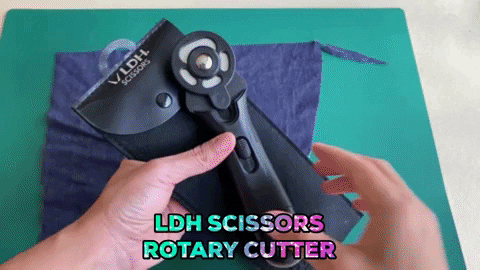 GeriInStitches giphygifmaker rotary cutter ldh scissors GIF