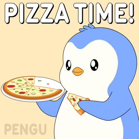 Hungry Pizza Time GIF by Pudgy Penguins