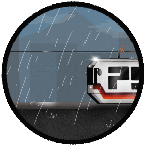 Train Psugd Sticker by Portland State Graphic Design