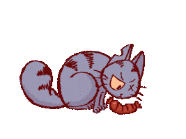 LosersAB cat kawaii hungry eating Sticker