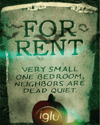 IgluProperty halloween pumpkin bats gravestone GIF