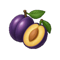 Pflaume Sticker by Smart Food Zug