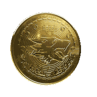 3D Gold Sticker by Golden Wolf