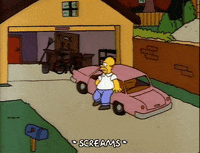 Scared Season 3 GIF by The Simpsons