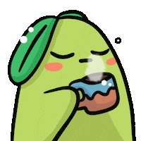 Coffee Eating Sticker