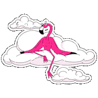 flashapp flash flamingo nuvem mingo Sticker
