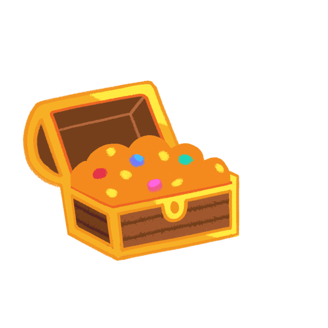 Gold Treasure Sticker by Hooray Studios