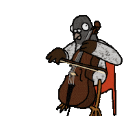 rodsmirage pigeon dove violin viola Sticker