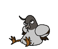 rodsmirage angry pigeon dove 鳥 Sticker